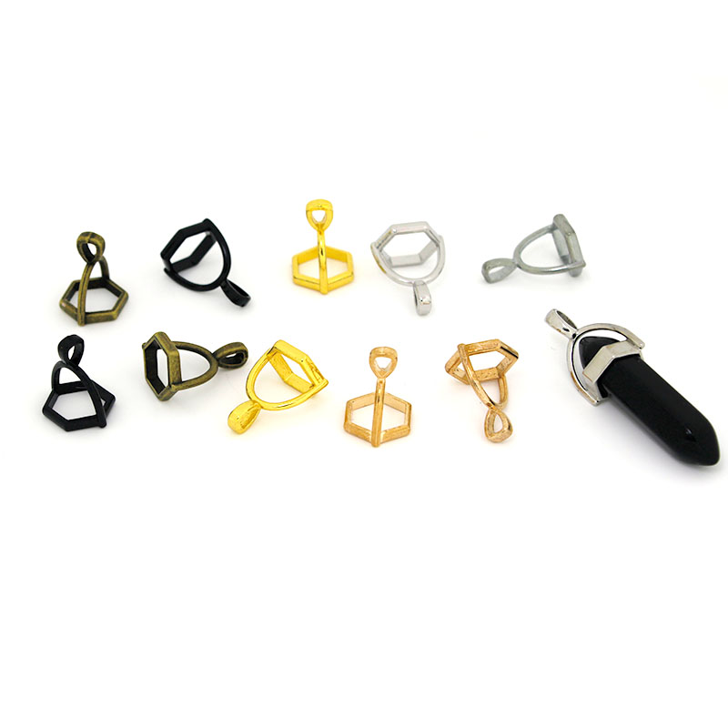 Jewelry Making Material - 20Pcs Hexagonal Gemstone Cap Natural Stone