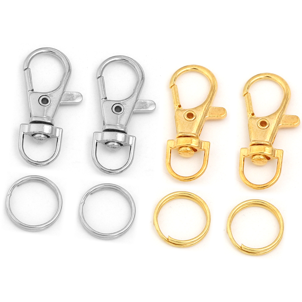 Jewelry Making Chain - 10pcs Alloy Swivel Lobster Clasp Hooks