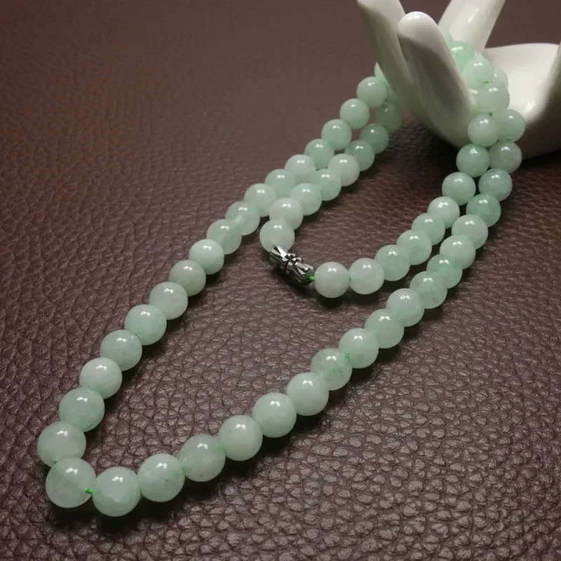 Jewelry Making Jewelry - 8-10mm Green A Emerald Beads Necklace