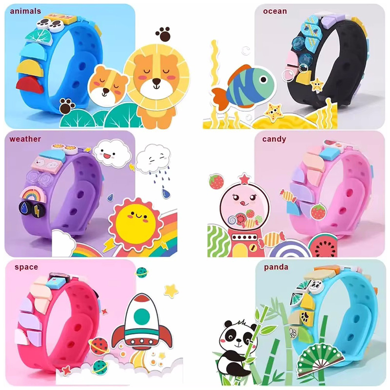 Jewelry Making Diy Kit - 6Pcs/set Kids Building Blocks Dots Bracelets
