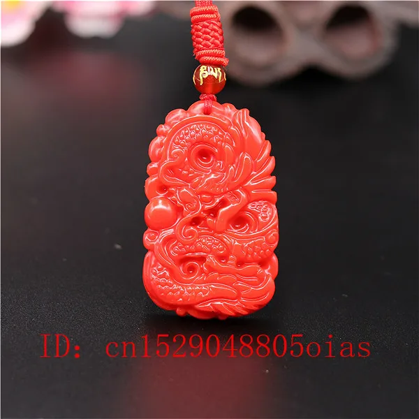 Jewelry Making Jewelry - Natural Red Coral Jade Stone Dragon