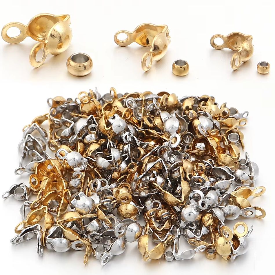 Jewelry Making Material - 40-200pcs Stainless Steel Connector Clasp Crimp