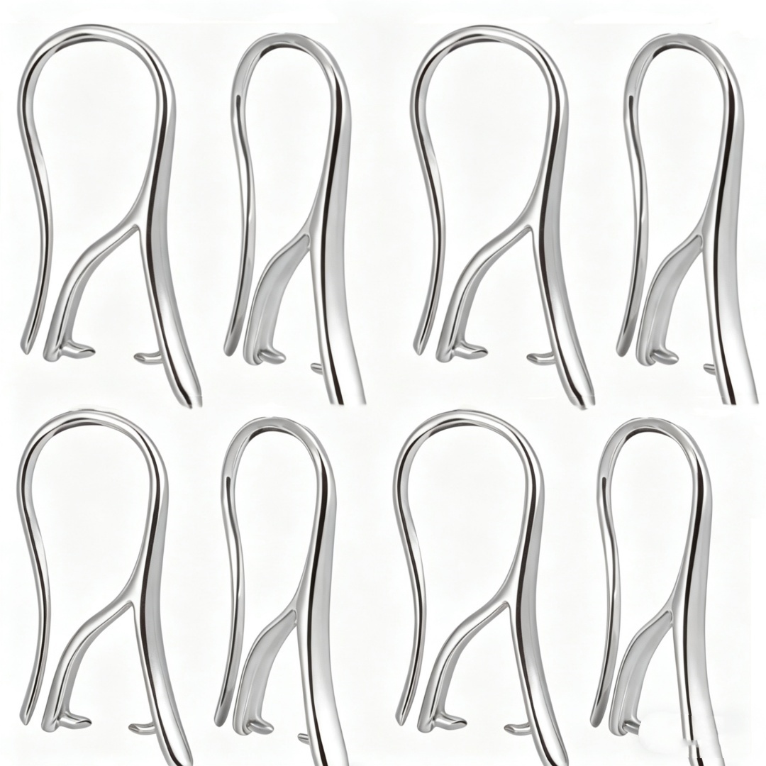 10/30Pcs White with Pinch Bail - Jewelry Making Material 评论和价格