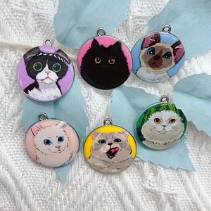 10pcs cartoon animal cat ename - Jewelry Making Earrings 评论和价格