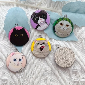 10pcs cartoon animal cat ename - Jewelry Making Earrings 评论和价格