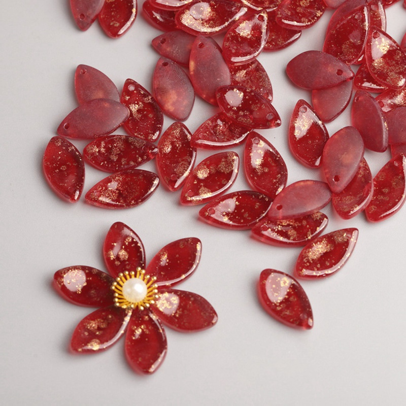 10pcs 19x10mm Flower Petal Sha - Jewelry Making Drill 评论和价格