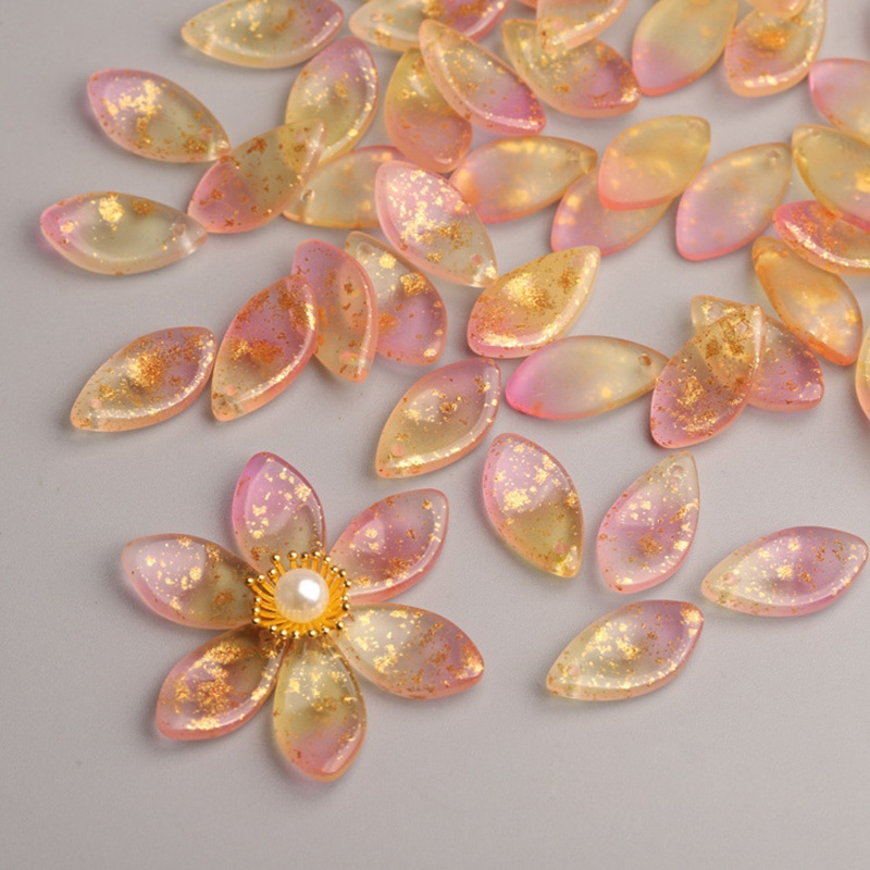 10pcs 19x10mm Flower Petal Sha - Jewelry Making Drill 评论和价格