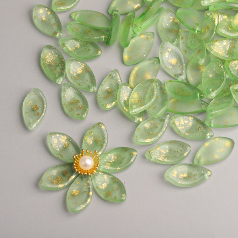 10pcs 19x10mm Flower Petal Sha - Jewelry Making Drill 评论和价格