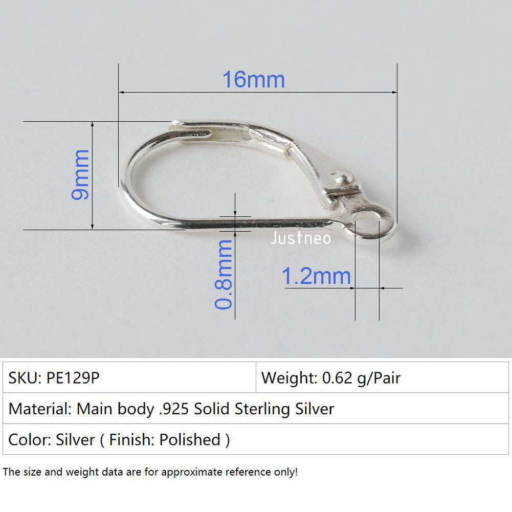 Solid 925 Sterling Silver Hing - Jewelry Making Earrings 评论和价格