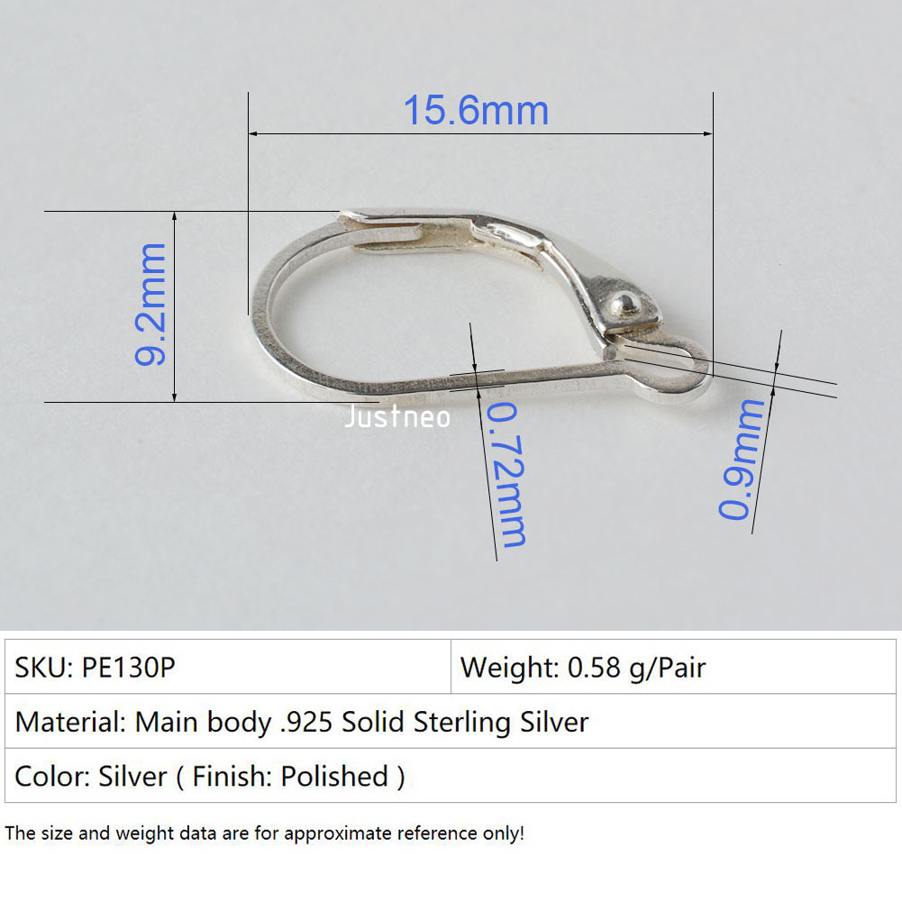 Solid 925 Sterling Silver Hing - Jewelry Making Earrings 评论和价格