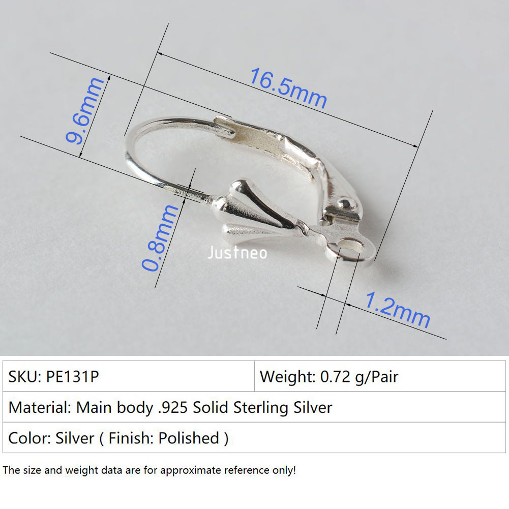 Solid 925 Sterling Silver Hing - Jewelry Making Earrings 评论和价格