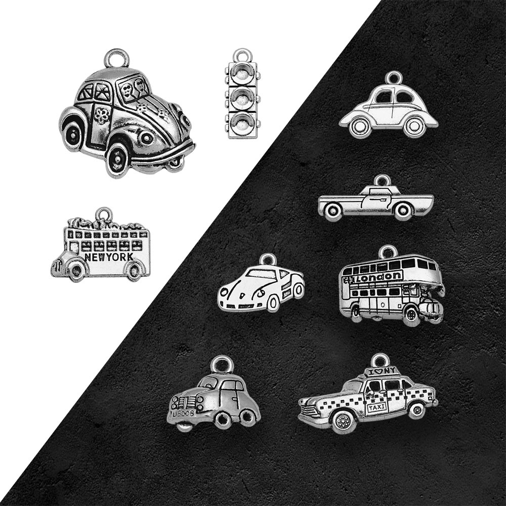 Silver Plated Taxi Bus Car Tra - Jewelry Making In London 评论和价格
