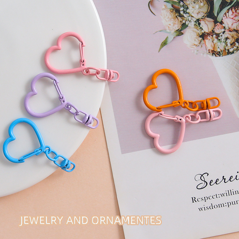 10Pcs Colorful Zinc Alloy Hear - Jewelry Making Chain 评论和价格