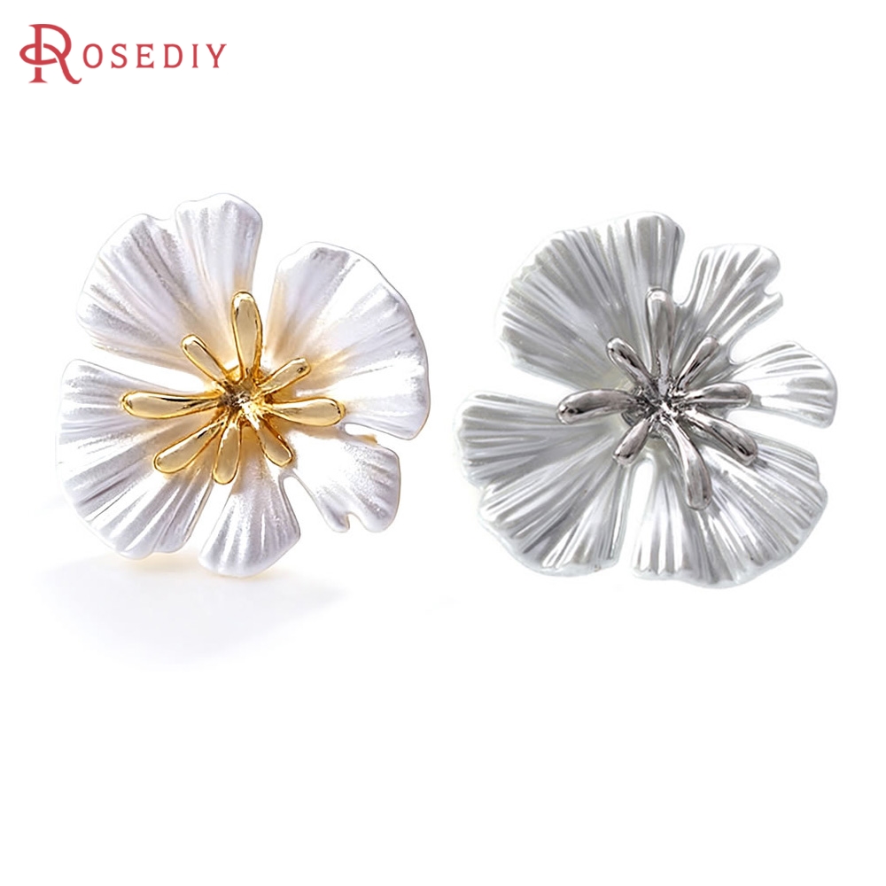 18K Gold Color Brass Flower St - Jewelry Making Earrings 评论和价格