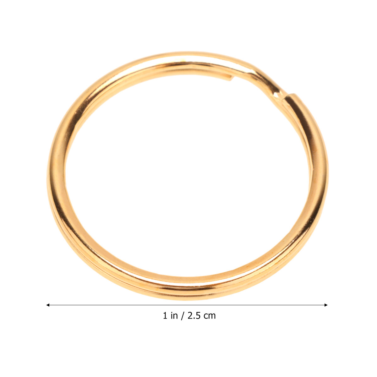 100Pcs Golden Key Chain Rings  - Jewelry Making Chain 评论和价格