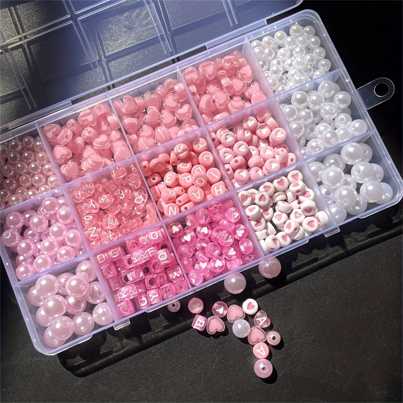 10-Piece Pink Alphabet Box, Ac - Jewelry Making Box 评论和价格