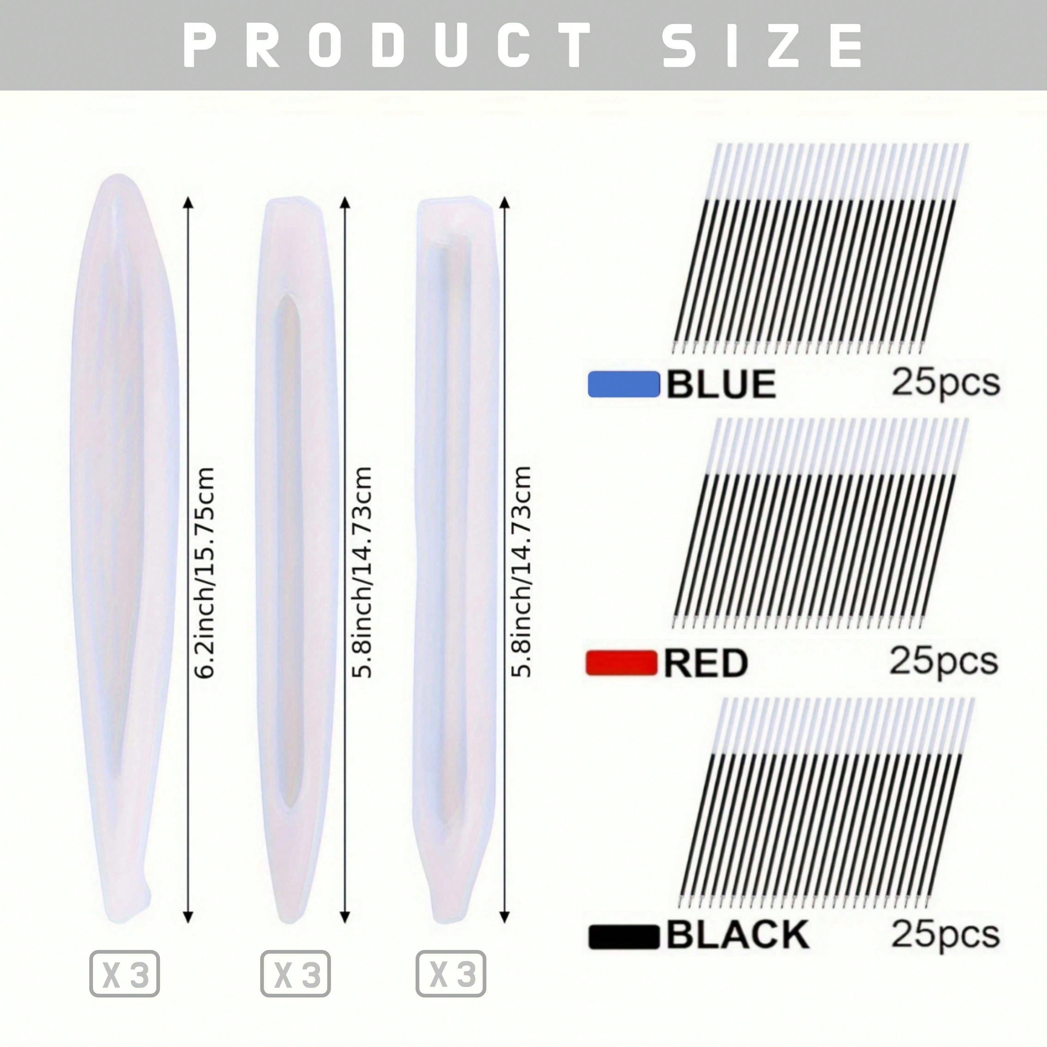 9Pcs Transparent Pen Silicone  - Jewelry Making Experience 评论和价格