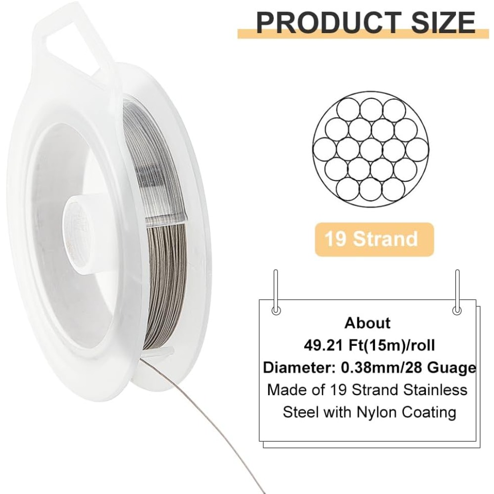 19 Strands Bead String Wire (0 - Jewelry Making Diy Kit 评论和价格