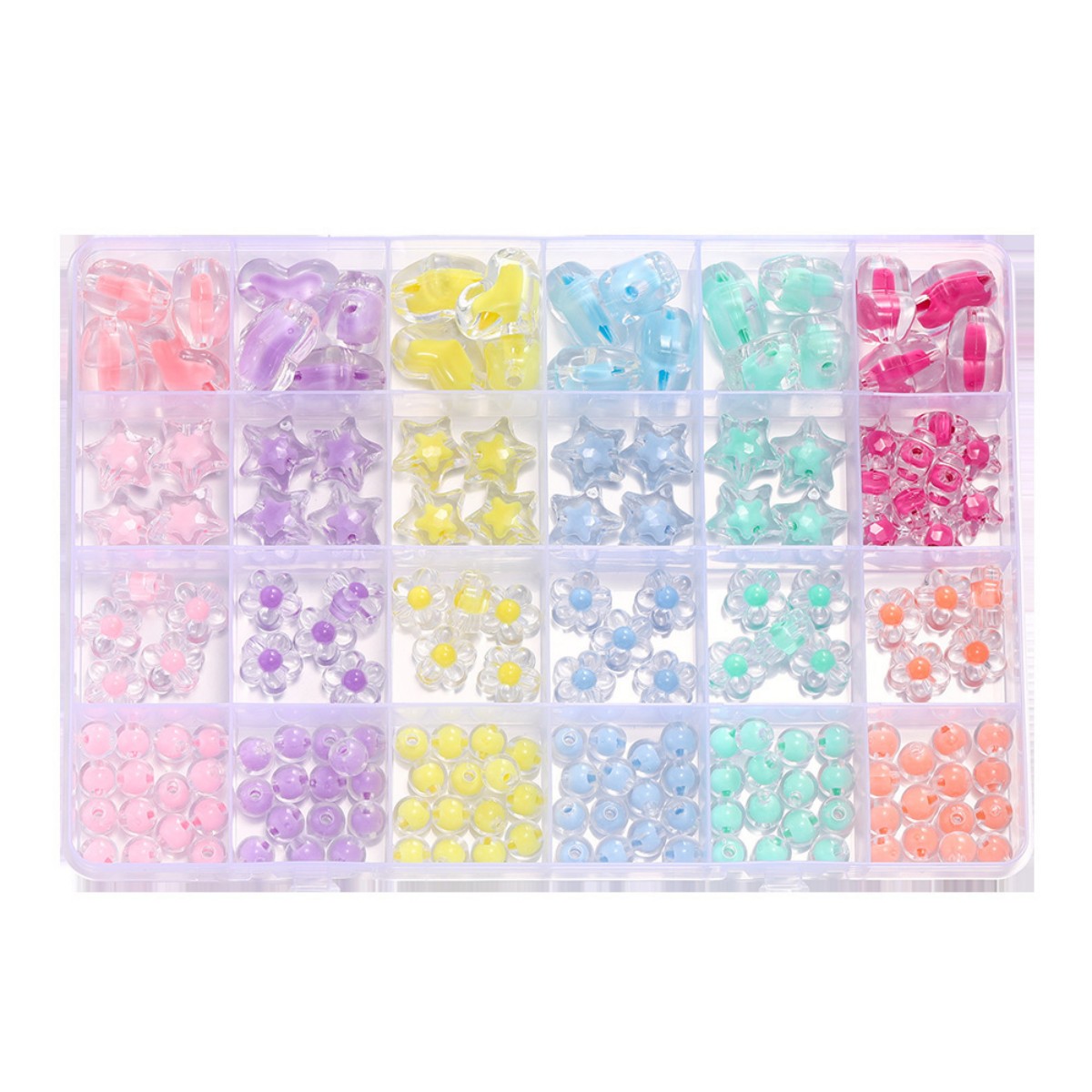 174pcs/Box Heart Acrylic Beads - Jewelry Making Online 评论和价格