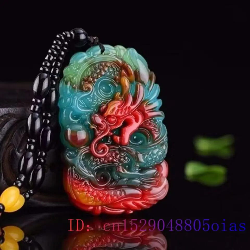 Real Jade Dragon Pendant Neckl - Jewelry Making Jewelry 评论和价格