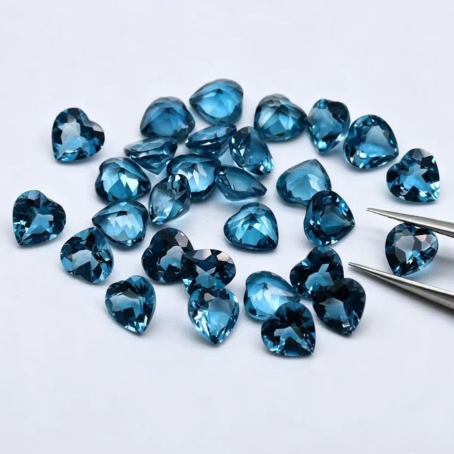 Natural Heart Cut London Blue  - Jewelry Making In London 评论和价格