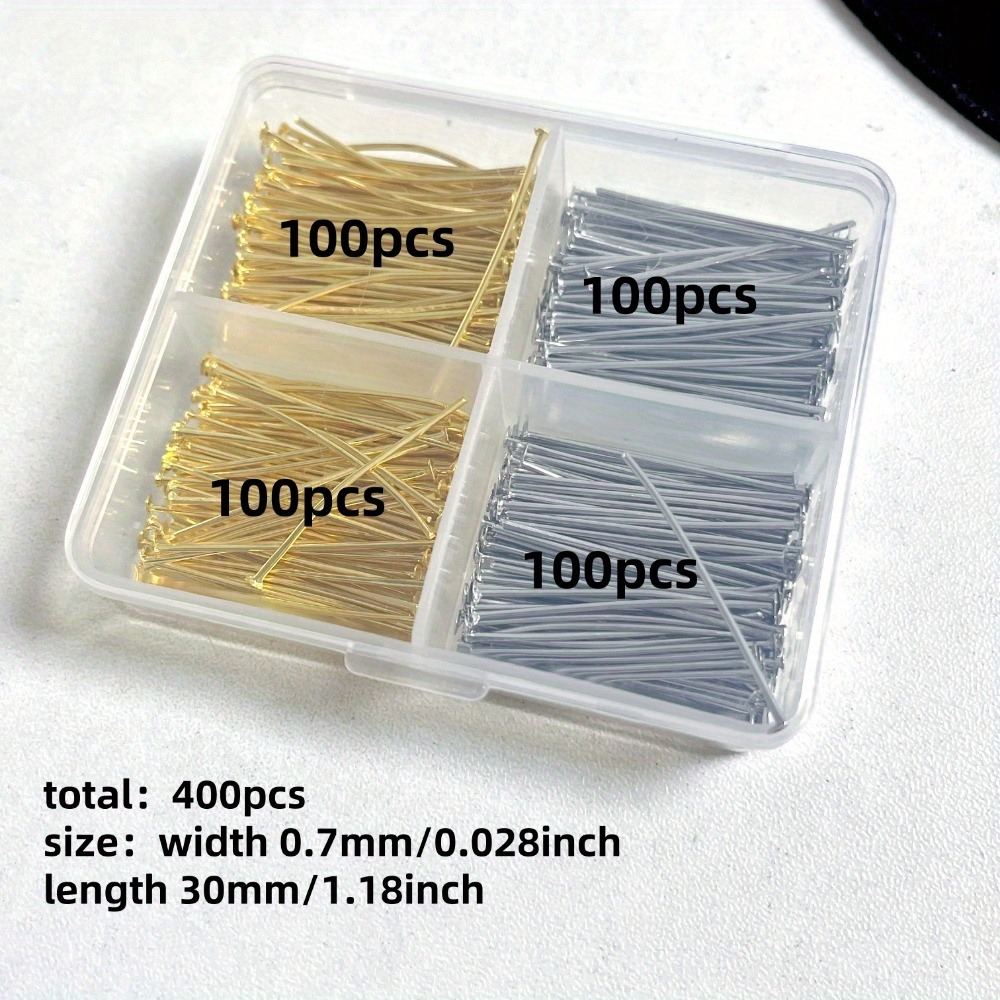 400pcs Mixed Iron Head Pins 30 - Jewelry Making Box 评论和价格