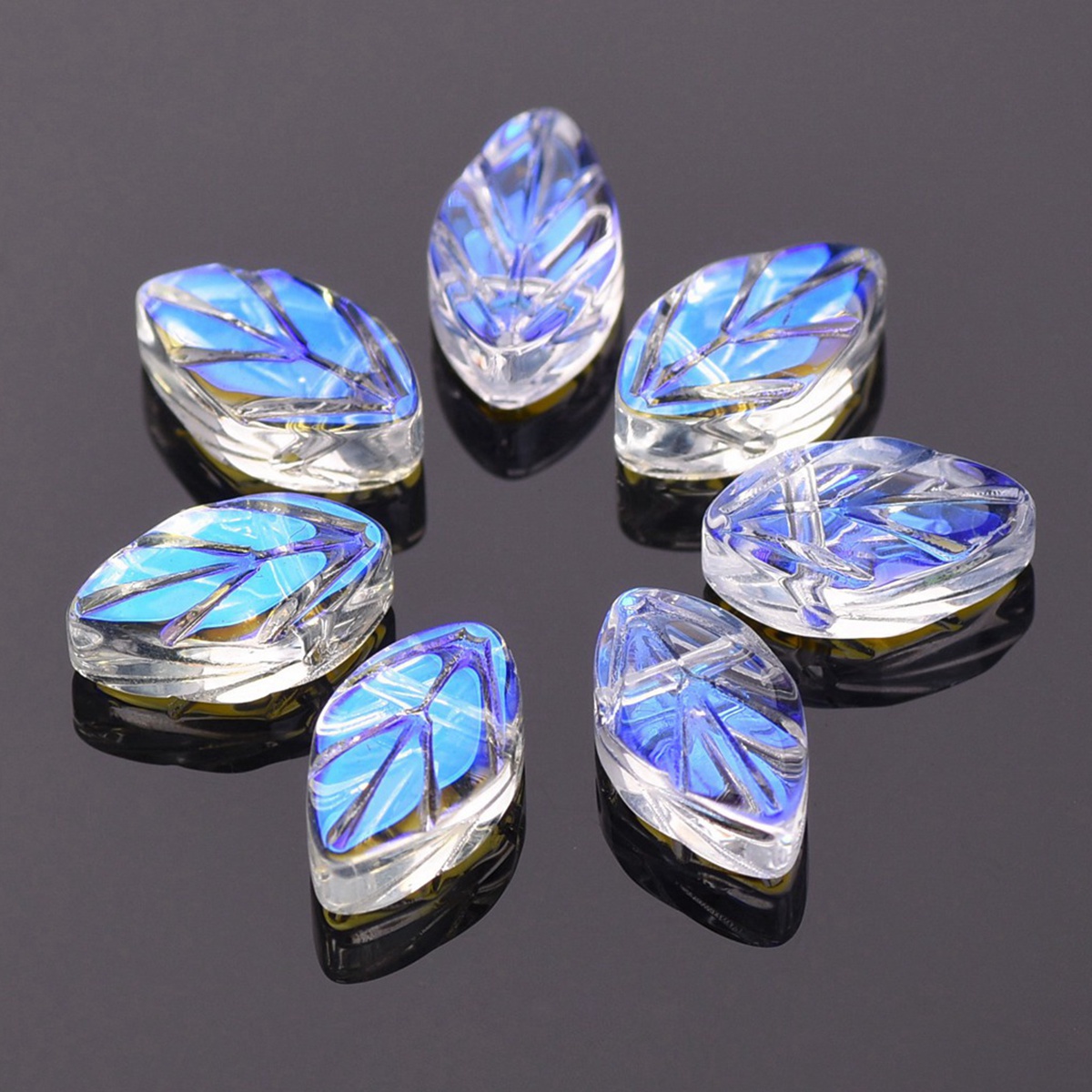 20pcs 11x7mm Oval Leaf Shape C - Jewelry Making Drill 评论和价格
