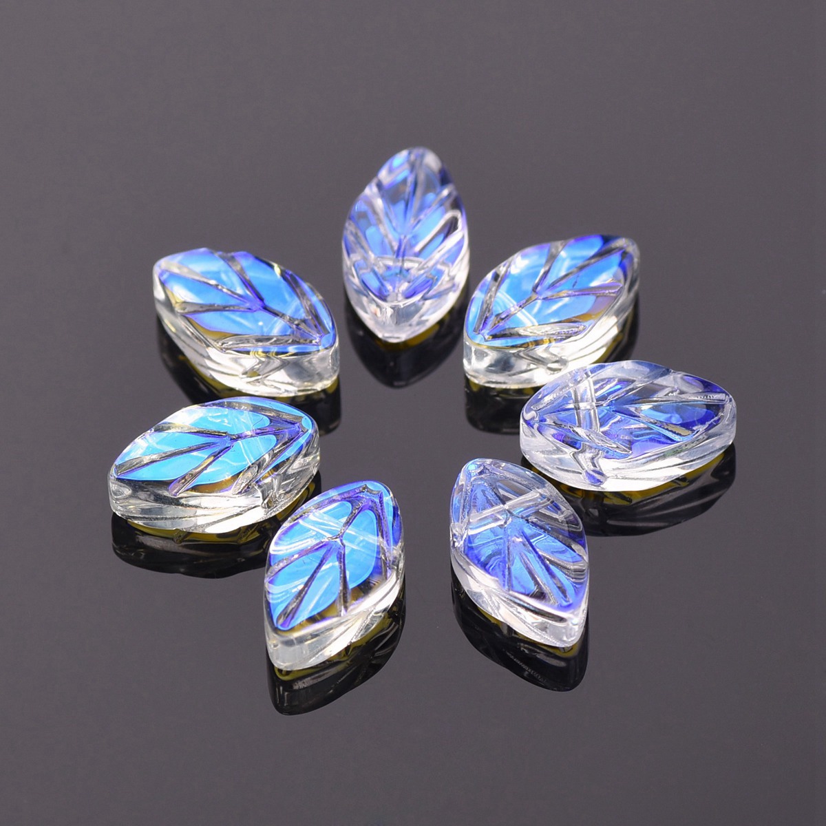 20pcs 11x7mm Oval Leaf Shape C - Jewelry Making Drill 评论和价格