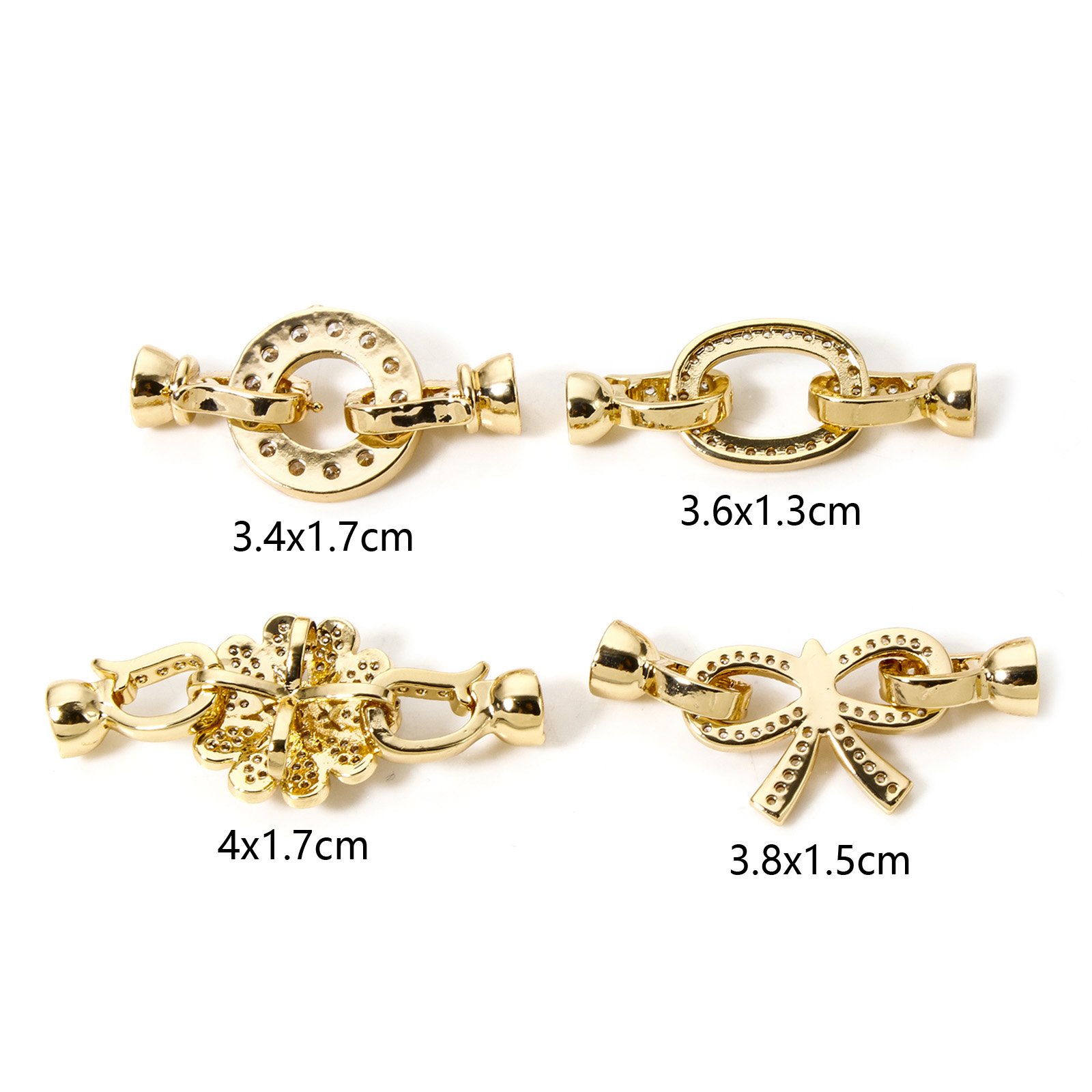 1pc Brass Fold Over Clasps Gol - Jewelry Making Material 评论和价格