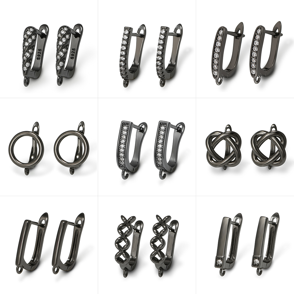 YANASI 1 Pair Gun Black  Brass - Jewelry Making Material 评论和价格