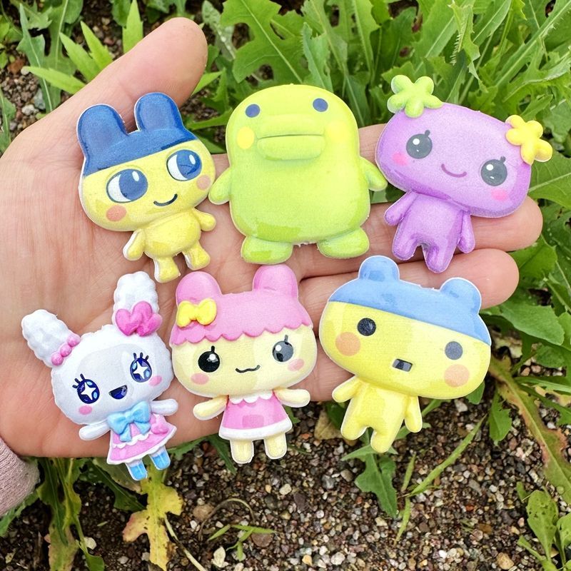 45mm Cartoon Tamagotchi double - Jewelry Making Material 评论和价格