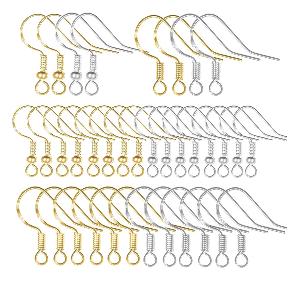 Gold Plated Earring Hooks 100P - Jewelry Making Earrings 评论和价格