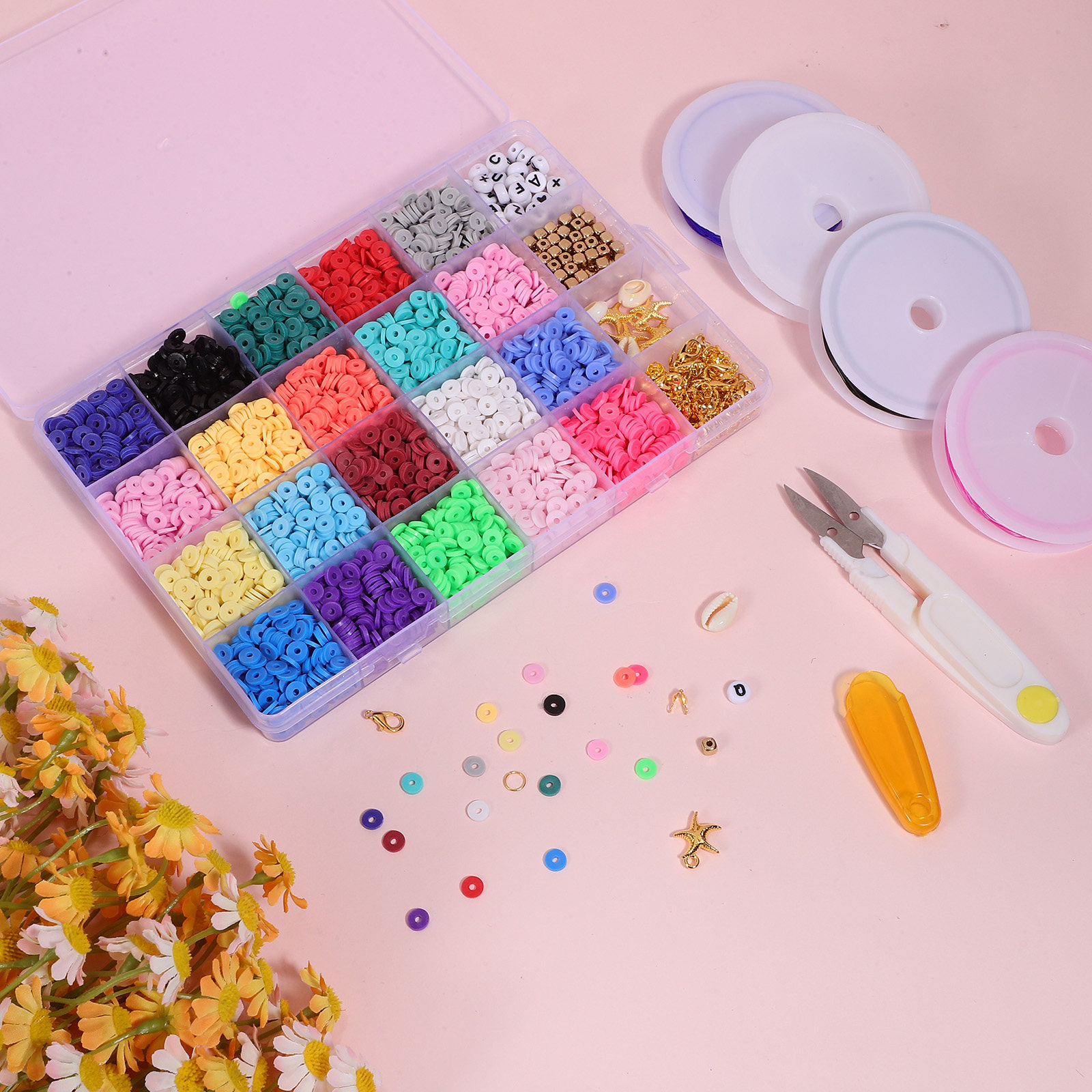 1Set Polymer Clay Beads Jewelr - Jewelry Making Diy Kit 评论和价格