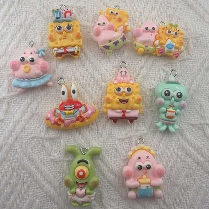 10pcs cartoon resin pendant, D - Jewelry Making Earrings 评论和价格