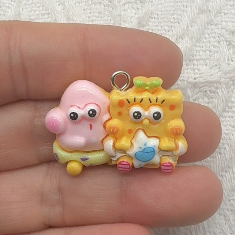 10pcs cartoon resin pendant, D - Jewelry Making Earrings 评论和价格