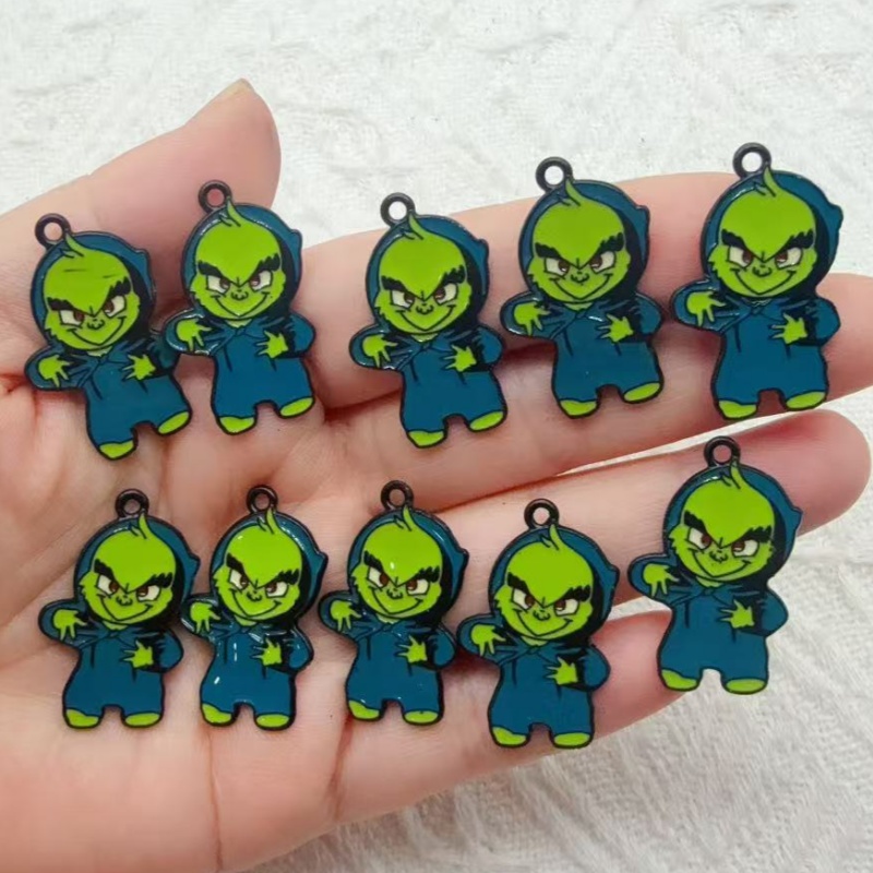 10pcs alloy drip oil cartoon C - Jewelry Making Jewelry 评论和价格