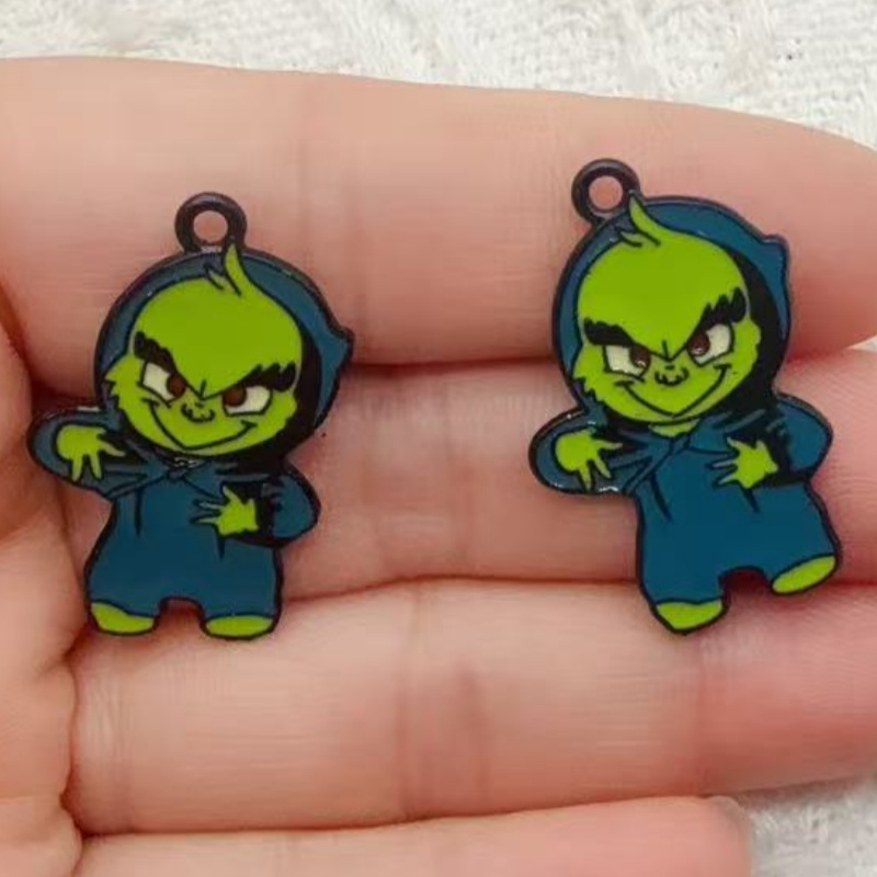 10pcs alloy drip oil cartoon C - Jewelry Making Jewelry 评论和价格