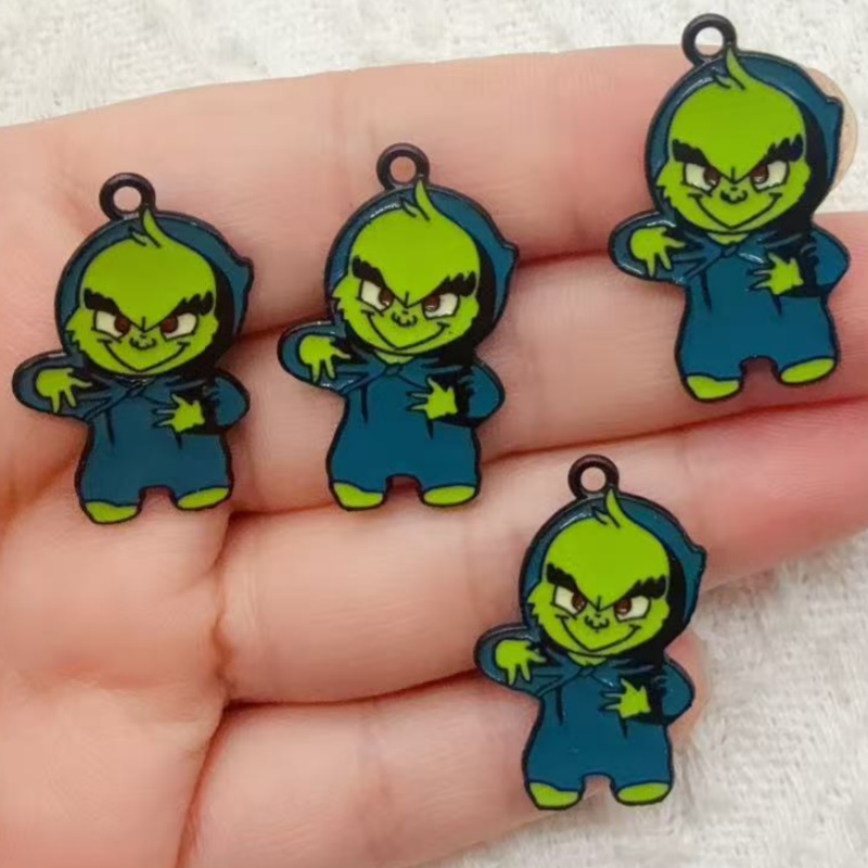 10pcs alloy drip oil cartoon C - Jewelry Making Jewelry 评论和价格