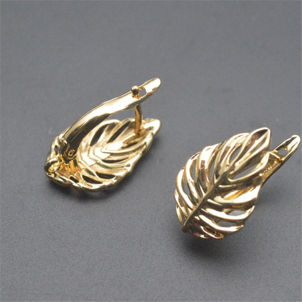 1/2Pcs 18K Gold Plated Brass L - Jewelry Making Earrings 评论和价格