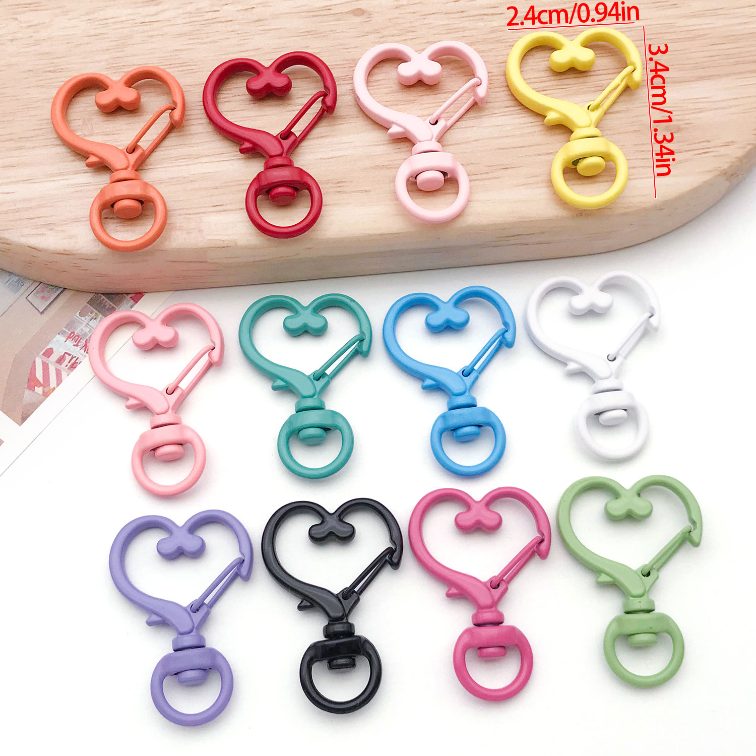 20pcs 24x34mm Paint Love Hook  - Jewelry Making Chain 评论和价格
